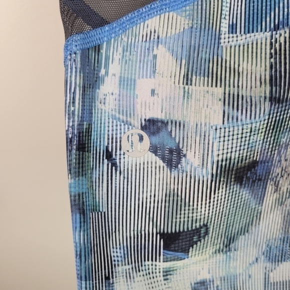 LULULEMON On Pace Crop Mesh Mid Rise Nulux Blue 8 - Picture 6 of 11